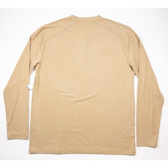 Free Fly Henley Shirt Men's 2XL Beige Bamboo Blend Long Sleeve Performance UPF - Picture 4 of 13